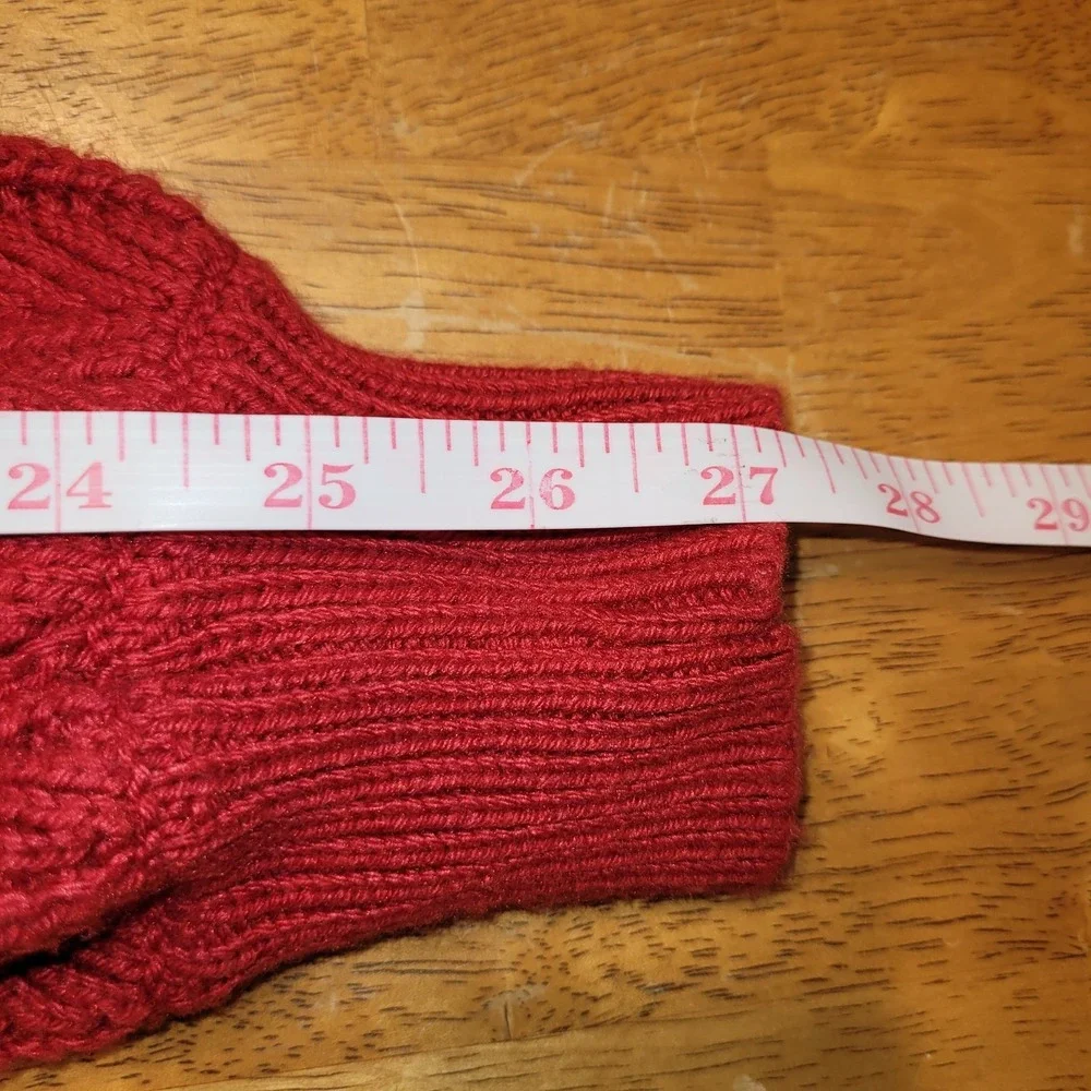 Biltmore Womens Large Cable Knit Sweater‎ Red